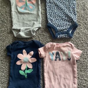 Carter's Gray and Blue Bodysuits Set for Babies